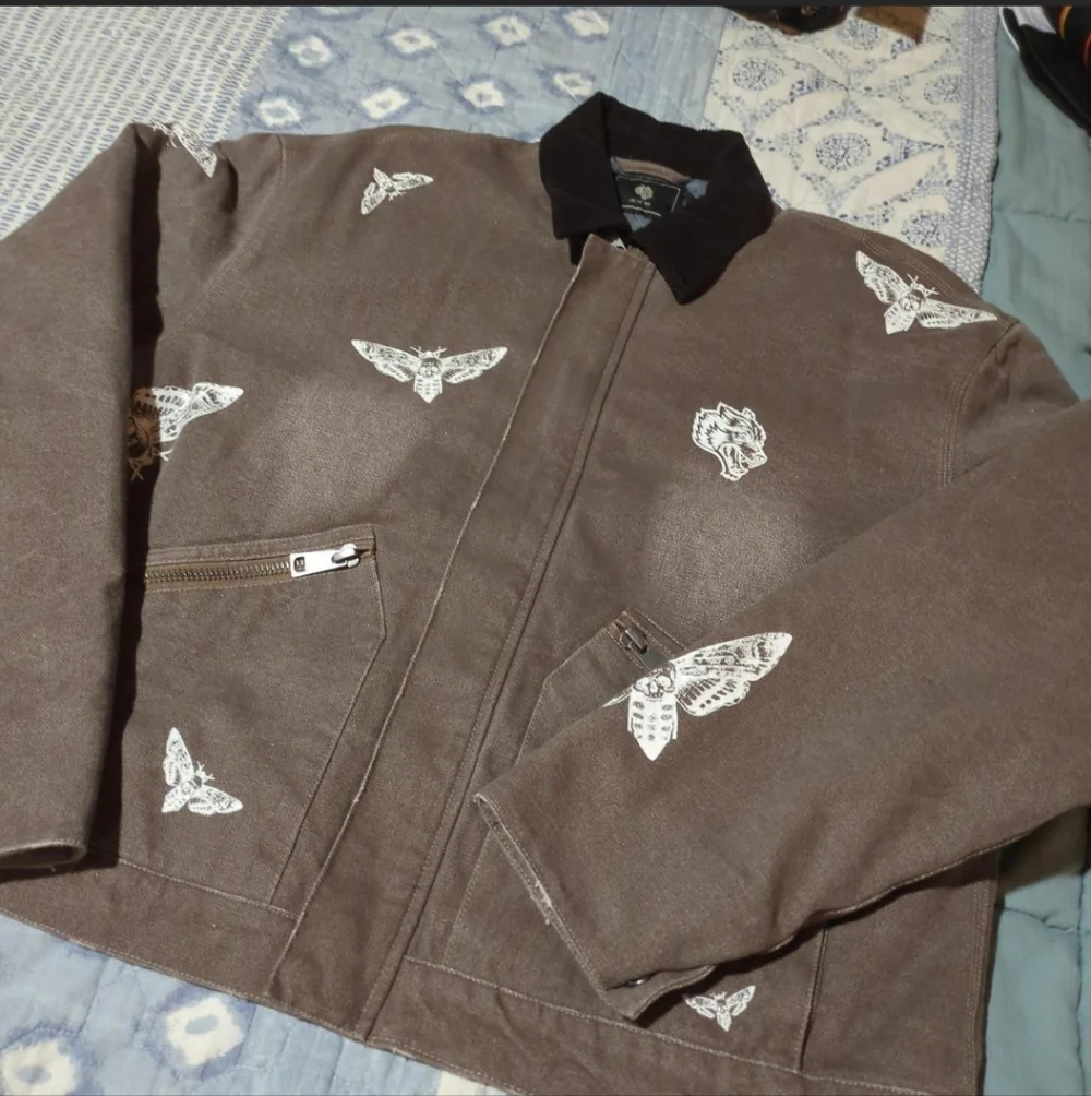 Darc Sport Brown Denim Work Jacket - Picture 1 of 6